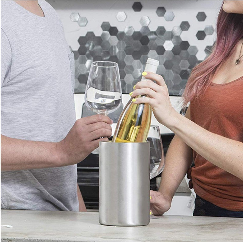 Double-Deck Home Bar Beer & Wine Cooler Ice Bucket