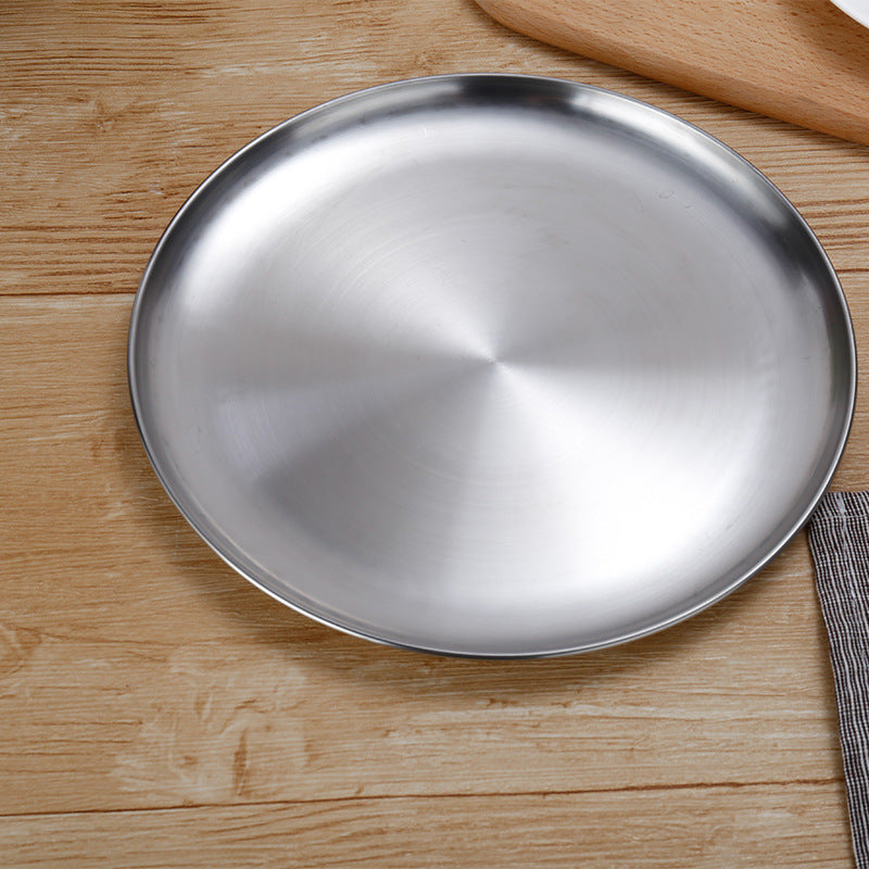 Stainless Steel Korean Barbecue Plate Fruit Plate