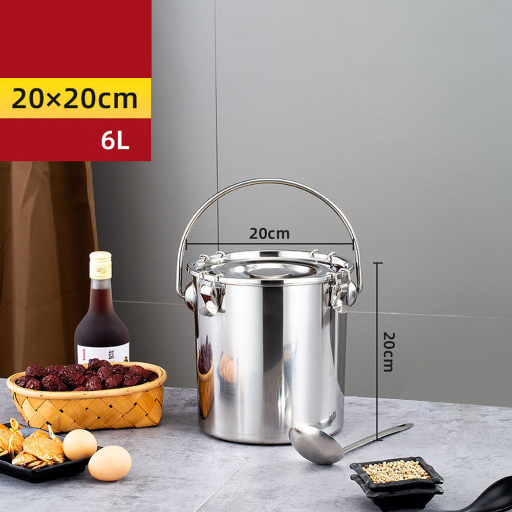 Thickened 304 Stainless Steel Sealed Bucket
