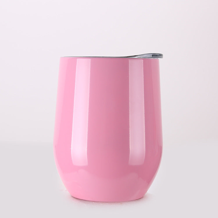 Double Stainless Steel Wine Glass – Big Belly Water Cup