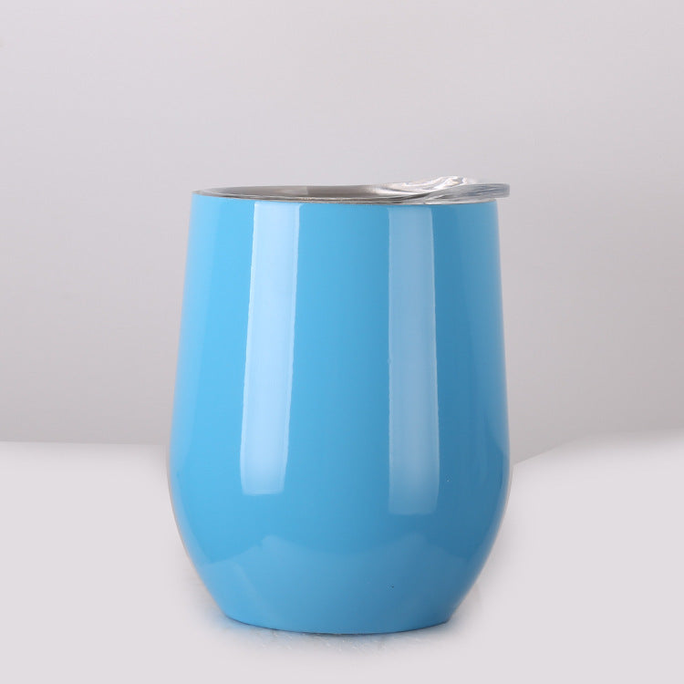 Double Stainless Steel Wine Glass – Big Belly Water Cup