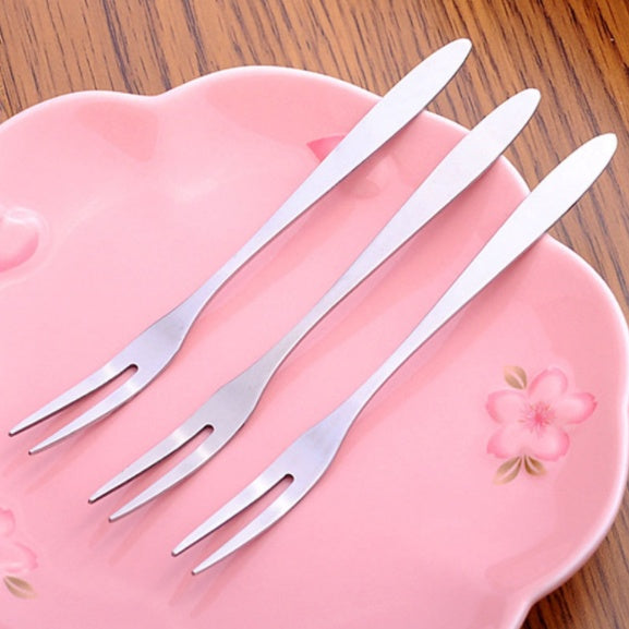 South Korea Creative Stainless Steel Fruit & Cake Fork – Green