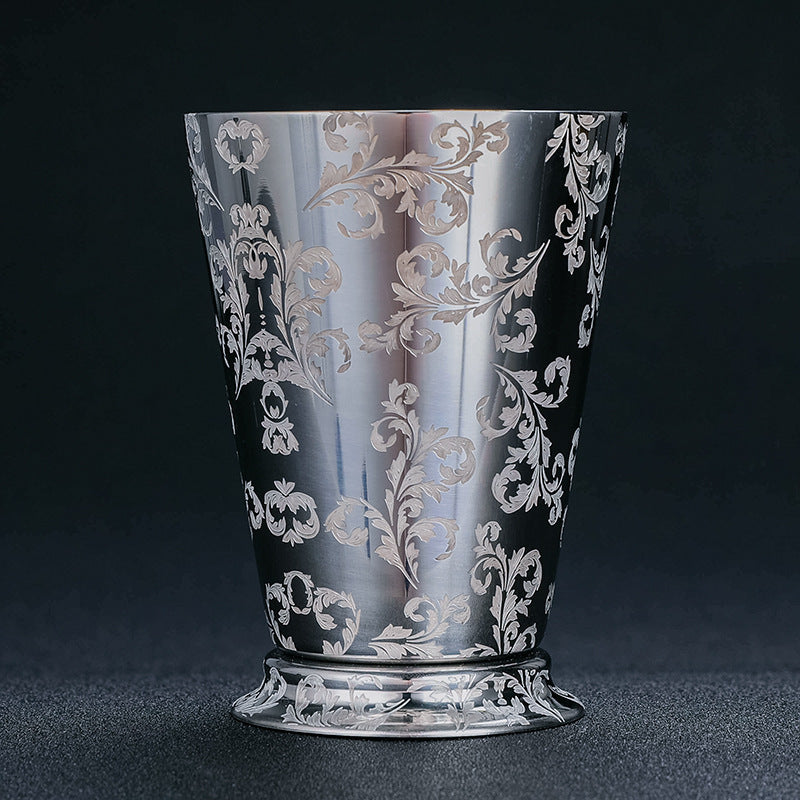 304 Stainless Steel Thick Etched Mint Julep Cocktail Glass