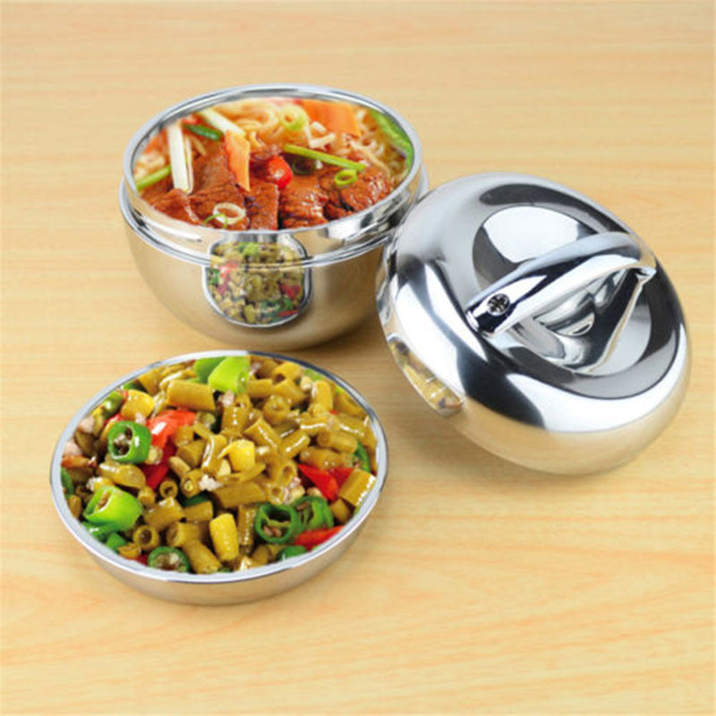Stainless Steel Insulated Lunch Box – Keep Food Fresh & Hot/Cold