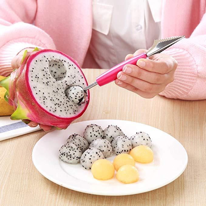 2-in-1 Melon & Fruit Baller Kitchen Fruit Sculpting Tool