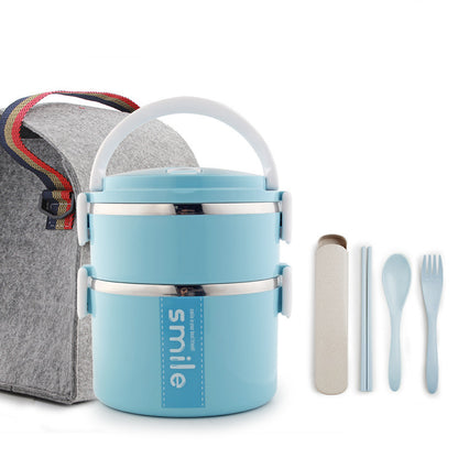 Stainless Steel Round Lunch Box – Durable & Portable Food Container