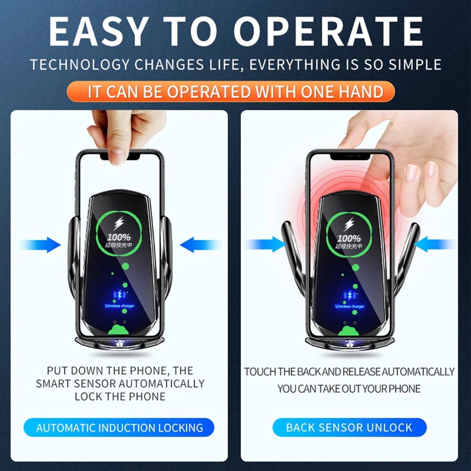 Car Mount Charger 15W Magnetic Wireless Car Charger, Fast Charging Air Vent Magn