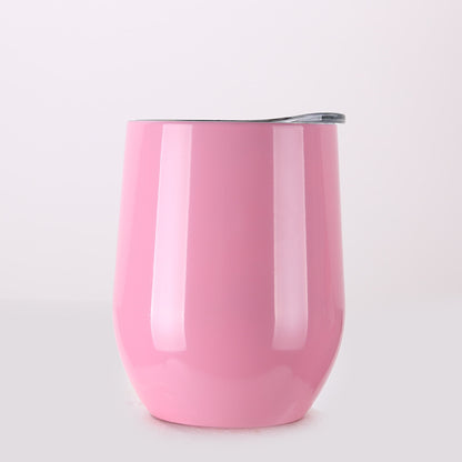 Double Stainless Steel Wine Glass – Big Belly Water Cup