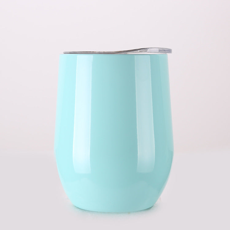 Double Stainless Steel Wine Glass – Big Belly Water Cup