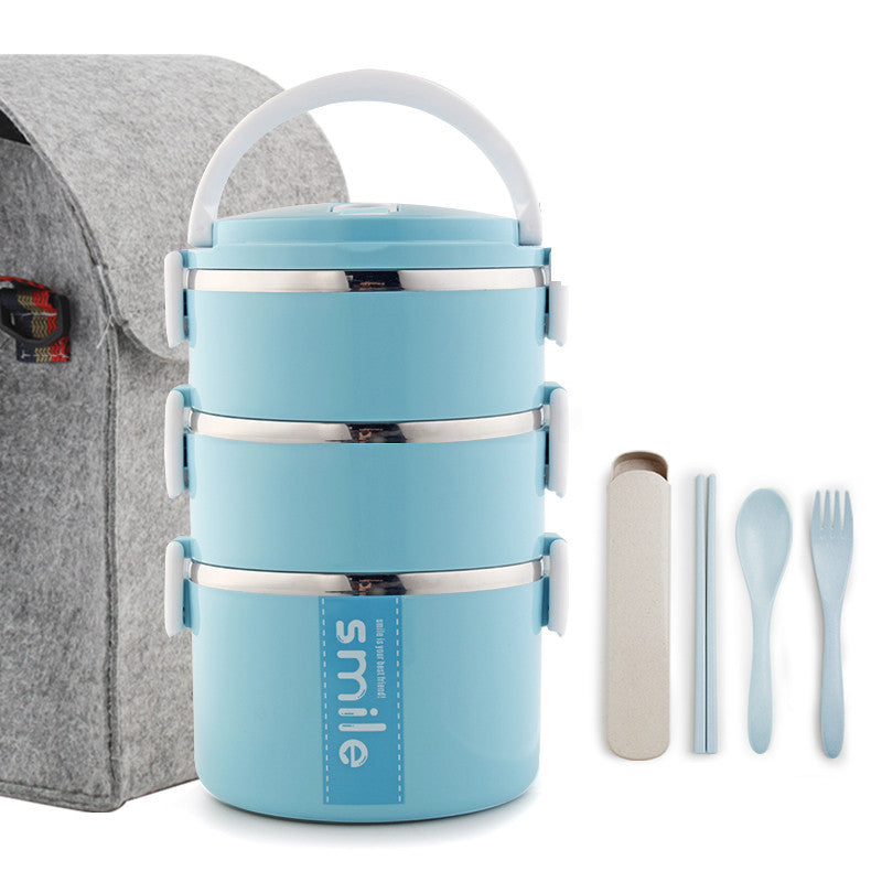 Stainless Steel Round Lunch Box – Durable & Portable Food Container