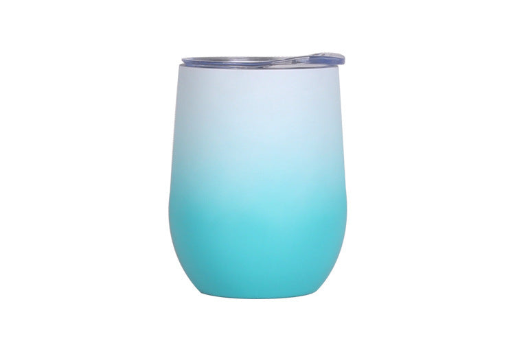 Double Stainless Steel Wine Glass – Big Belly Water Cup