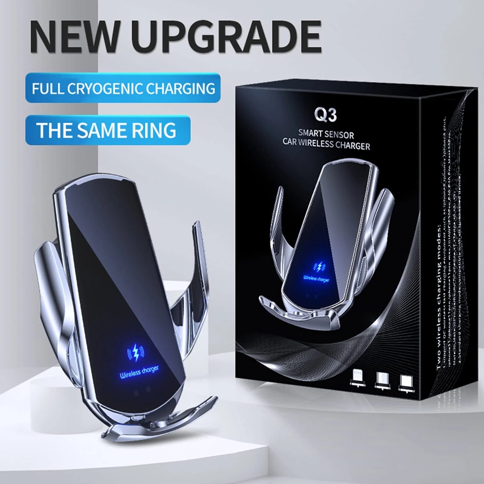 Car Mount Charger 15W Magnetic Wireless Car Charger, Fast Charging Air Vent Magn
