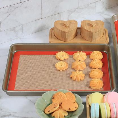 Quarter Sheet Silicone Baking Mat – 2 Pcs Non-Stick Reusable Cookie Sheets